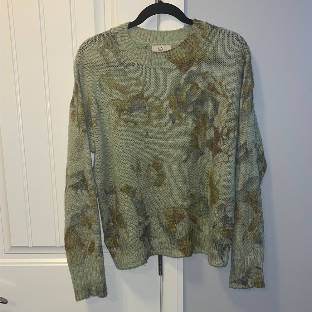 Elan Floral Patterned Knit M